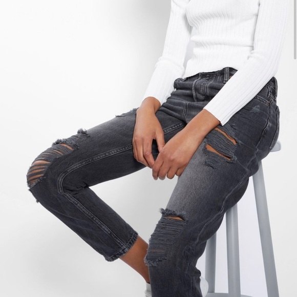 Topshop Denim - TopShop MOTO Hayden Ripped Boyfriend Jeans